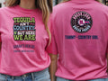 Personalised Country Weekender Unisex Tee — azalea tee, front and back view