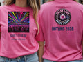 Personalised Replay Big Weekender Tee — azalea tee, front and back view