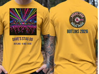 Personalised Replay Big Weekender Tee — yellow tee, front and back view