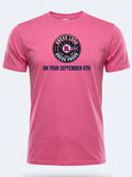 Personalised Weekender Unisex Tee — pink tee, front view