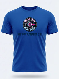 Personalised Weekender Unisex Tee — royal blue tee, front view