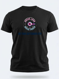 Personalised Weekender Unisex Tee — black tee, front view