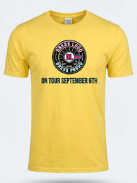 Personalised Weekender Unisex Tee — daisy yellow tee, front view