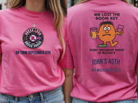 Personalised Weekender Unisex Tee — azalea tee, front and back view