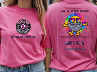 Personalised Weekender Unisex Tee — azalea tee, front and back view