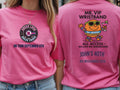 Personalised Weekender Unisex Tee — azalea tee, front and back view