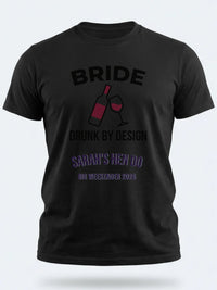 Personalised Weekender Unisex Tee — black tee, front view