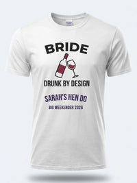 Personalised Weekender Unisex Tee — white tee, front view