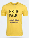 Personalised Weekender Unisex Tee — daisy yellow tee, front view