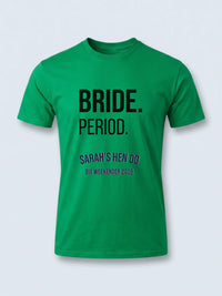 Personalised Weekender Unisex Tee — irish green tee, front view
