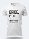 Personalised Weekender Unisex Tee — white tee, front view