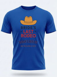 Personalised Weekender Unisex Tee — royal blue tee, front view