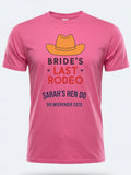 Personalised Weekender Unisex Tee — pink tee, front view