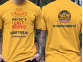 Personalised Weekender Unisex Tee — yellow tee, front and back view