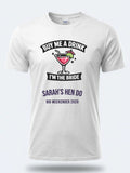 Personalised Weekender Unisex Tee — white tee, front view