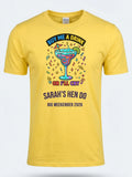 Personalised Weekender Unisex Tee — daisy yellow tee, front view