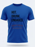 Personalised Weekender Unisex Tee — royal blue tee, front view