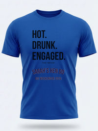 Personalised Weekender Unisex Tee — royal blue tee, front view