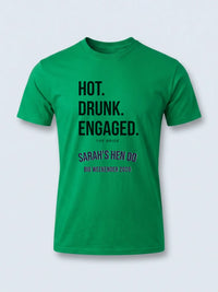 Personalised Weekender Unisex Tee — irish green tee, front view