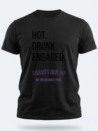 Personalised Weekender Unisex Tee — black tee, front view