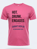 Personalised Weekender Unisex Tee — pink tee, front view