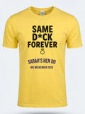 Personalised Weekender Unisex Tee — daisy yellow tee, front view