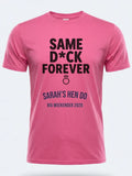 Personalised Weekender Unisex Tee — pink tee, front view