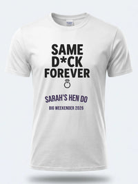 Personalised Weekender Unisex Tee — white tee, front view