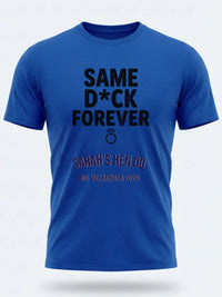 Personalised Weekender Unisex Tee — royal blue tee, front view
