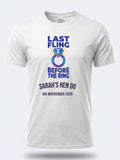 Personalised Weekender Unisex Tee — white tee, front view