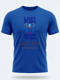 Personalised Weekender Unisex Tee — royal blue tee, front view