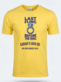 Personalised Weekender Unisex Tee — daisy yellow tee, front view