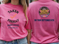 Personalised Weekender Unisex Tee — azalea tee, front and back view