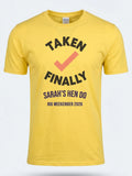 Personalised Weekender Unisex Tee — daisy yellow tee, front view