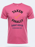 Personalised Weekender Unisex Tee — pink tee, front view