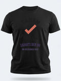 Personalised Weekender Unisex Tee — black tee, front view