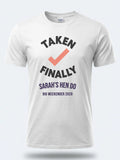 Personalised Weekender Unisex Tee — white tee, front view
