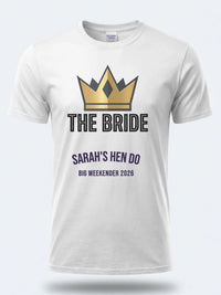 Personalised Weekender Unisex Tee — white tee, front view