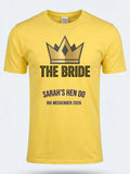 Personalised Weekender Unisex Tee — daisy yellow tee, front view