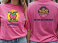 Personalised Weekender Unisex Tee — azalea tee, front and back view