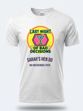 Personalised Weekender Unisex Tee — white tee, front view