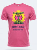 Personalised Weekender Unisex Tee — pink tee, front view