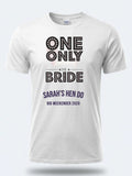 Personalised Weekender Unisex Tee — white tee, front view