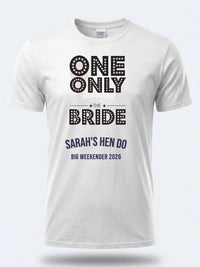 Personalised Weekender Unisex Tee — white tee, front view