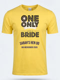 Personalised Weekender Unisex Tee — daisy yellow tee, front view