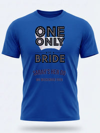 Personalised Weekender Unisex Tee — royal blue tee, front view