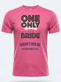 Personalised Weekender Unisex Tee — pink tee, front view