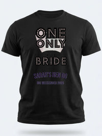 Personalised Weekender Unisex Tee — black tee, front view