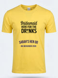 Personalised Weekender Unisex Tee — daisy yellow tee, front view