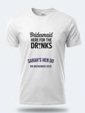 Personalised Weekender Unisex Tee — white tee, front view